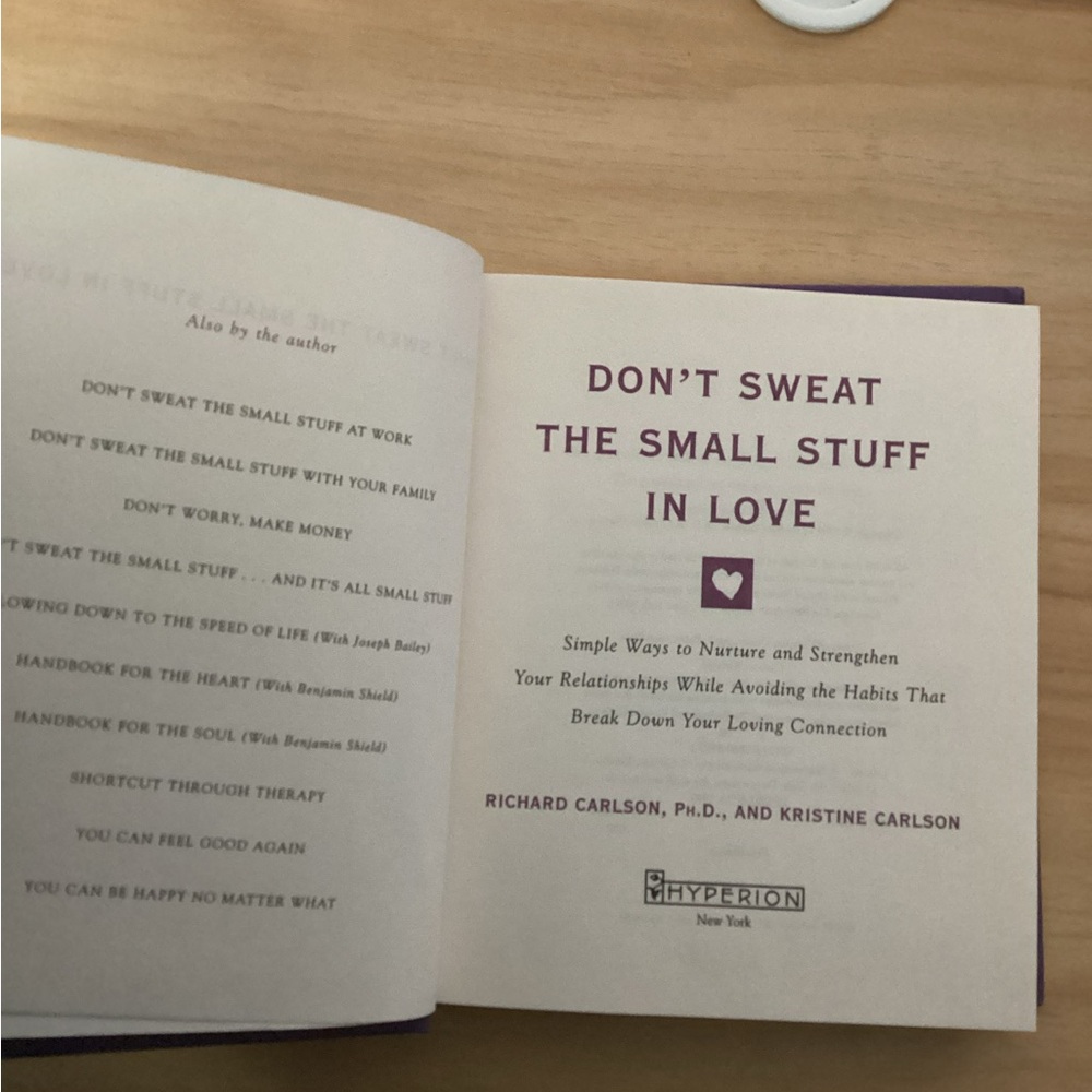 White Book - Don't Sweat the Small Stuff in Love